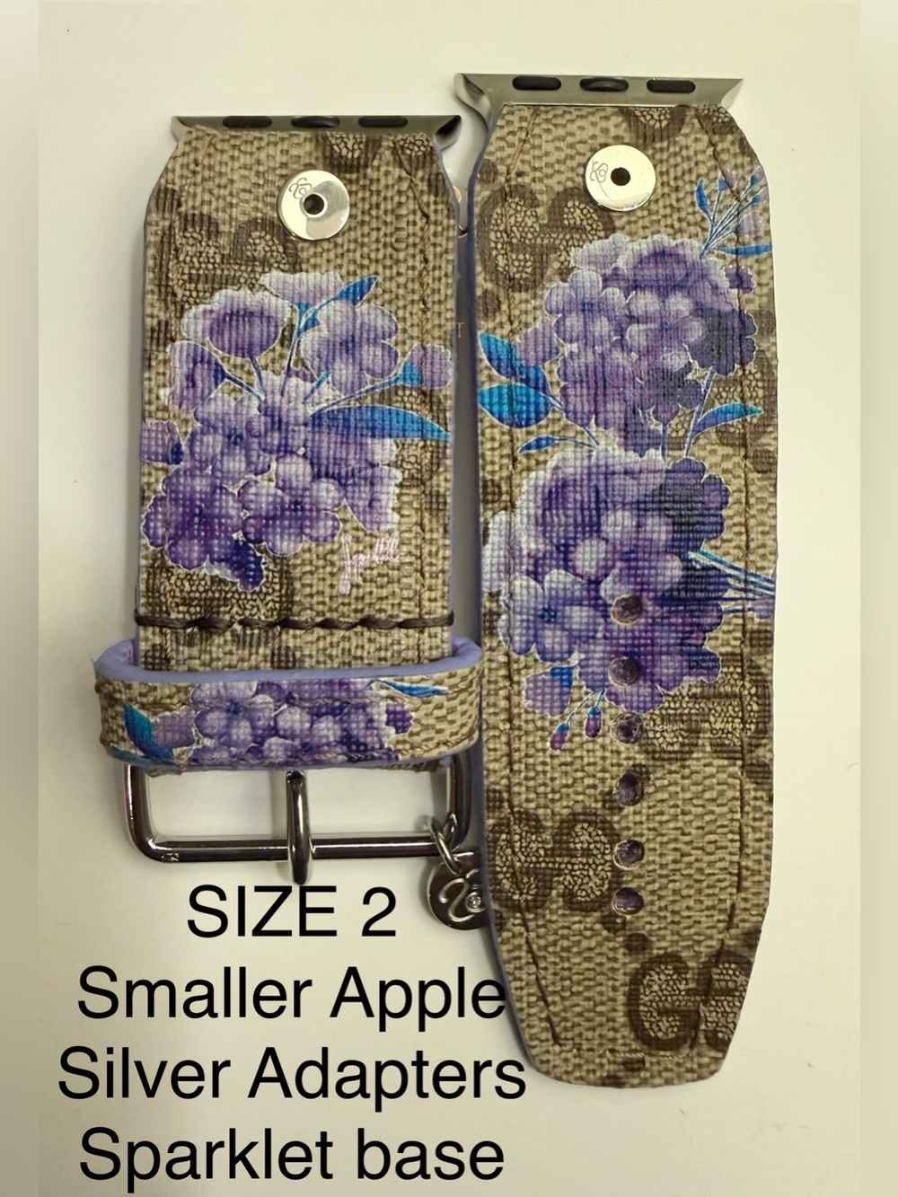 Spark*l Purple Blooms on Brown Webbed GG - Size 2